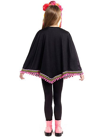 Fantasia ou poncho de esqueleto da Catrina
