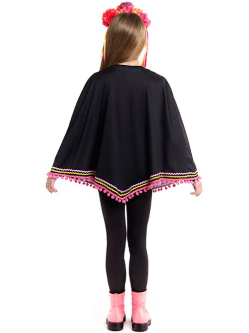 Fantasia ou poncho de esqueleto da Catrina - Kiabi