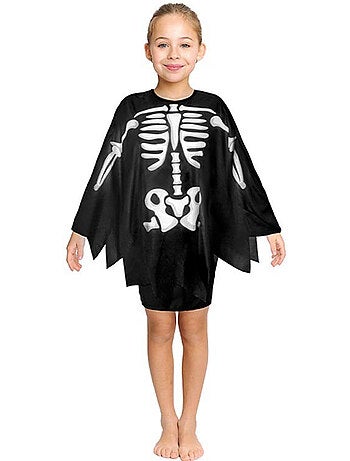 Fantasia ou poncho de esqueleto de 65 cm