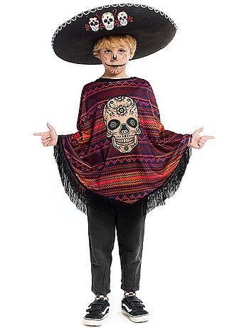 Fantasia ou poncho mexicano de Catrina