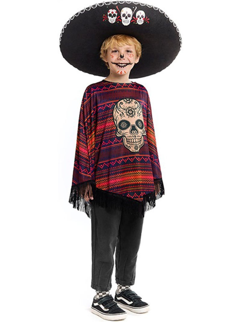 Fantasia ou poncho mexicano de Catrina Multicolorido - Kiabi