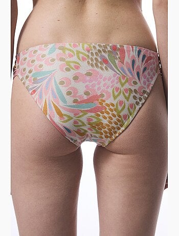 Faro tanga de biquíni cintura alta hipster com contas penti