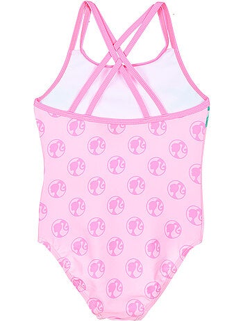 Fato de banho 1 peça barbie rosa menina | licença oficial