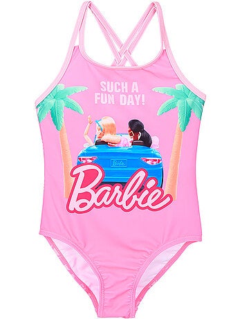 Fato de banho 1 peça barbie rosa menina | licença oficial