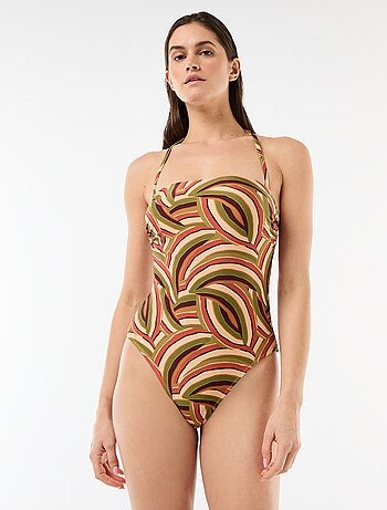 Fato de banho 1 peça cai-cai com estampado