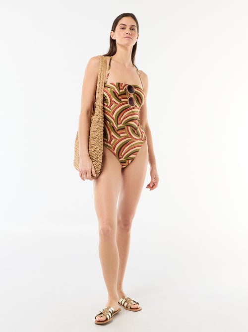 Fato de banho 1 peça cai-cai com estampado - Kiabi