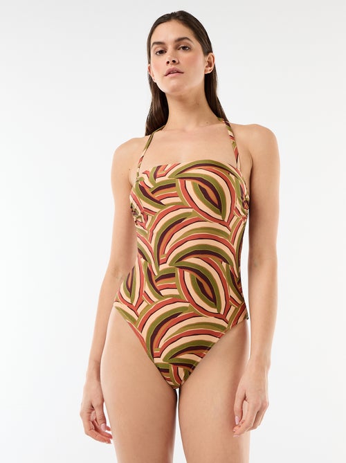 Fato de banho 1 peça cai-cai com estampado - Kiabi