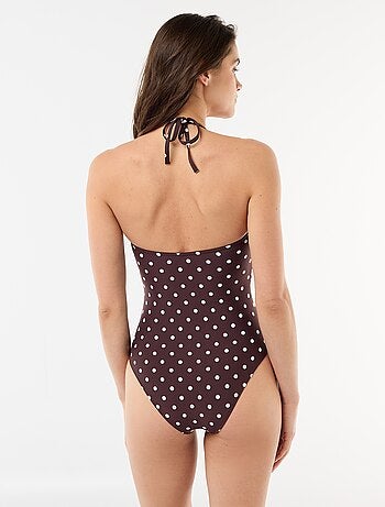 Fato de banho 1 peça cai-cai efeito plissado