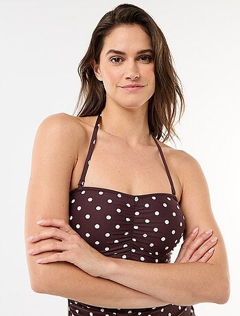 Fato de banho 1 peça cai-cai efeito plissado