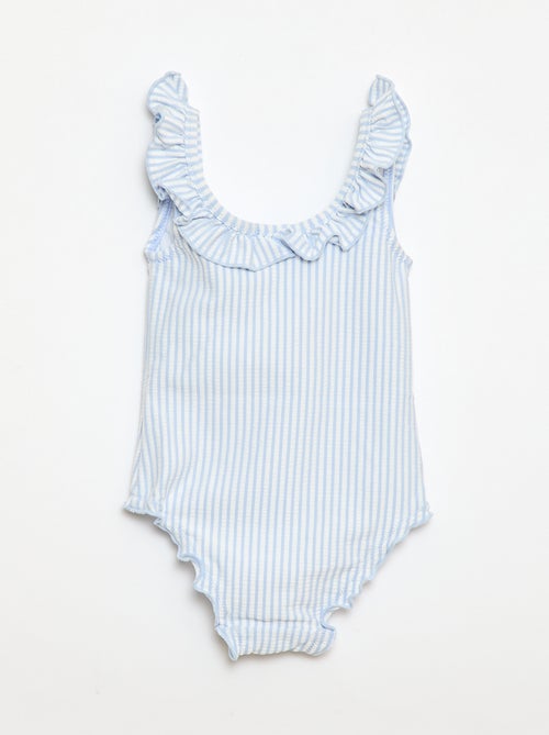 Fato de banho 1 peça com folhos - Kiabi