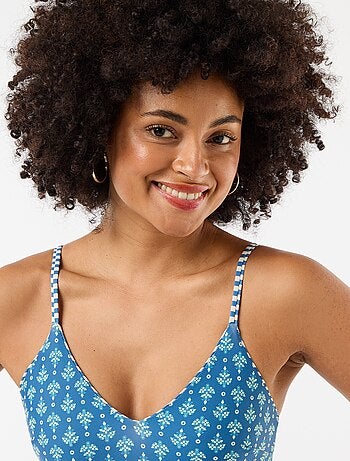 Fato de banho 1 peça estampado reversível