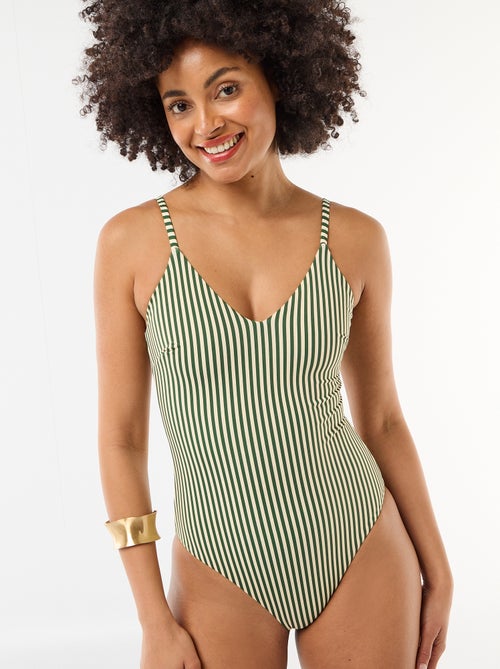 Fato de banho 1 peça estampado reversível - Kiabi