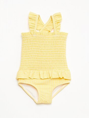 Fato de banho 1 peça franzido e com folhos