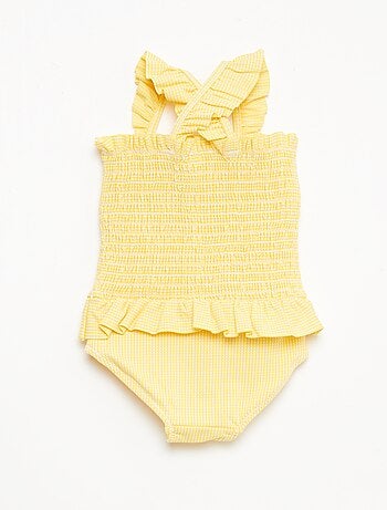 Fato de banho 1 peça franzido e com folhos