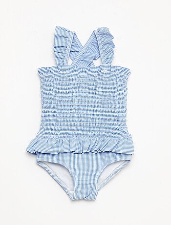 Fato de banho 1 peça franzido e com folhos