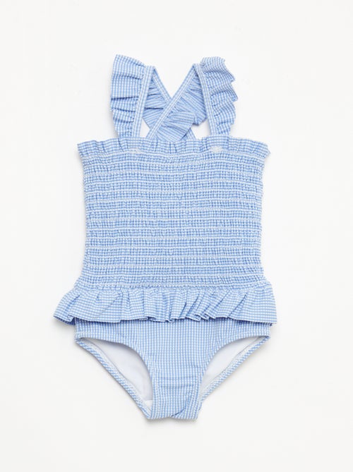 Fato de banho 1 peça franzido e com folhos - Kiabi