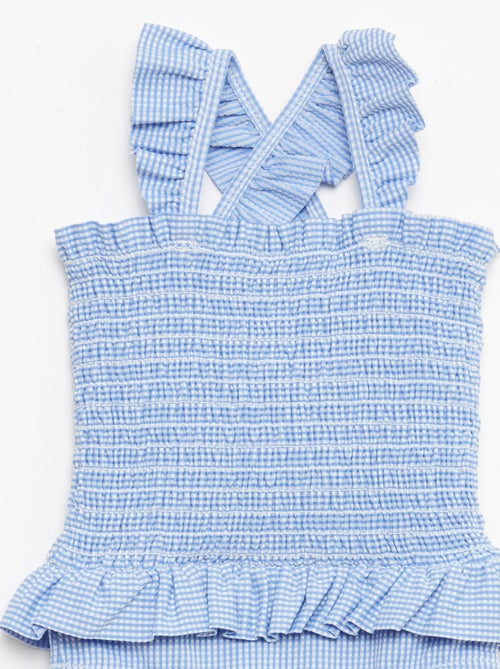 Fato de banho 1 peça franzido e com folhos - Kiabi