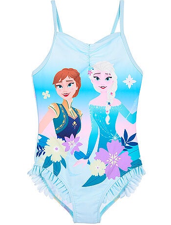 Fato de banho 1 peça frozen azul menina | licença oficial