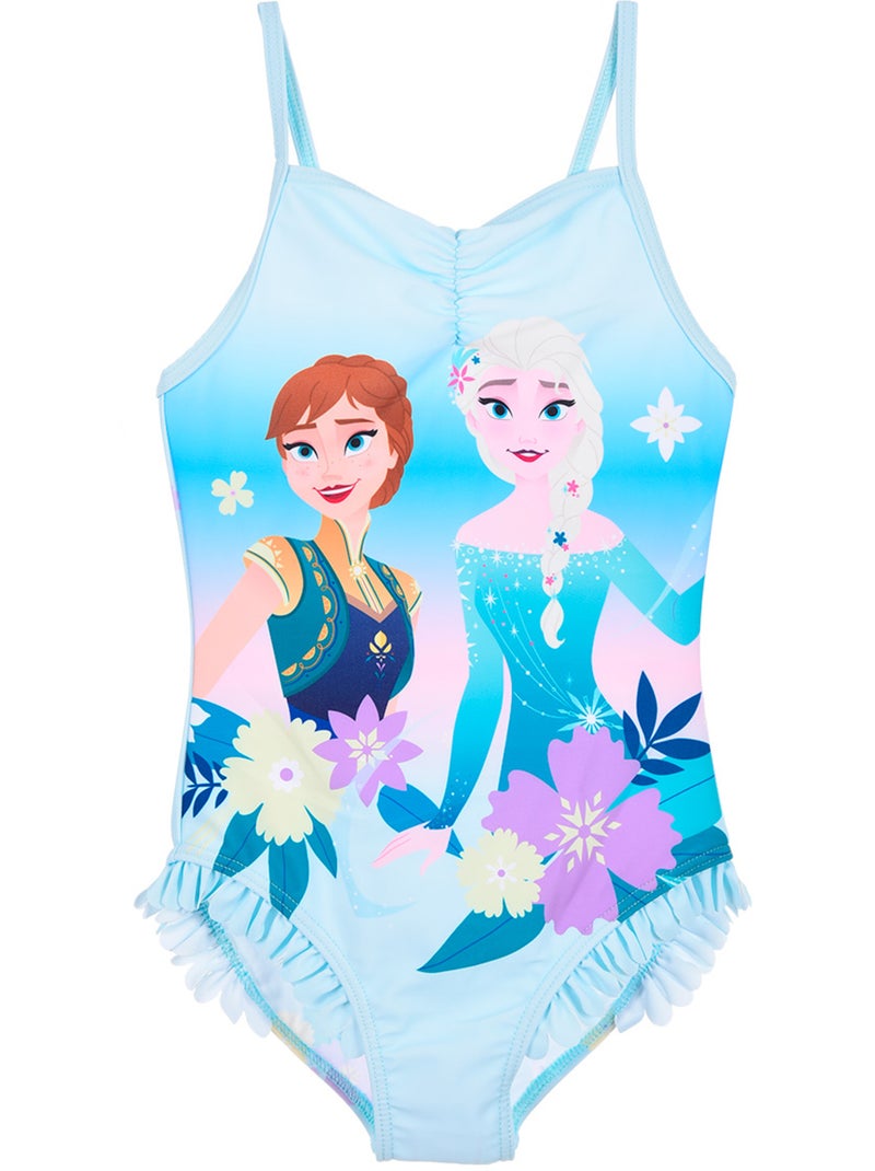 Fato de banho 1 peça frozen azul menina | licença oficial Azul - Kiabi