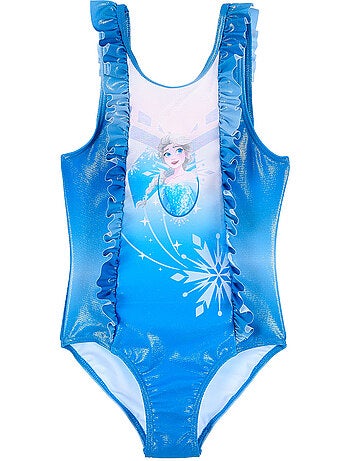 Fato de banho 1 peça frozen azul menina | licença oficial