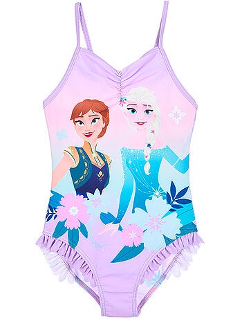 Fato de banho 1 peça frozen roxo menina | licença oficial