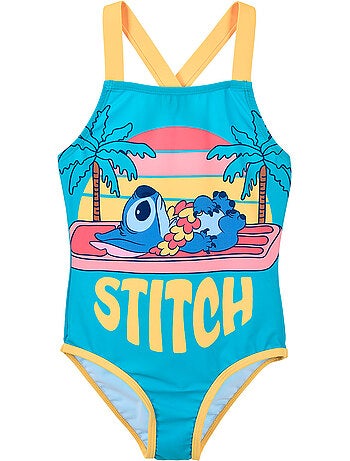 Fato de banho 1 peça lilo & stitch azul menina | licença oficial