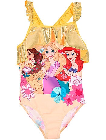 Fato de banho 1 peça princesas disney amarelo menina | licença oficial