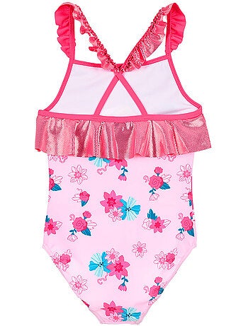 Fato de banho 1 peça princesas disney rosa fúcsia menina | licença oficial