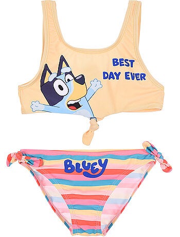 Fato de banho 2 peças bluey amarelo menina | licença oficial