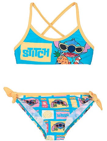 Fato de banho 2 peças lilo & stitch amarelo menina | licença oficial