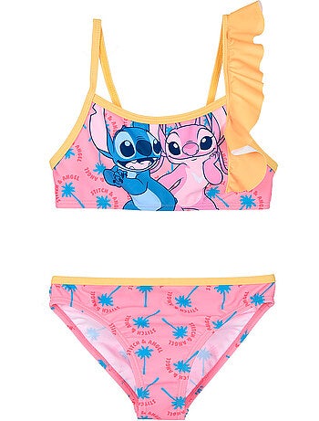 Fato de banho 2 peças lilo & stitch amarelo menina | licença oficial