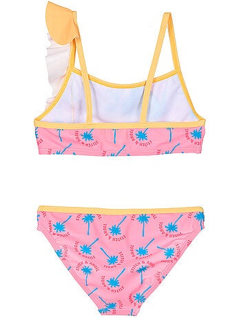 Fato de banho 2 peças lilo & stitch amarelo menina | licença oficial