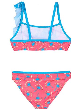 Fato de banho 2 peças lilo & stitch azul menina | licença oficial