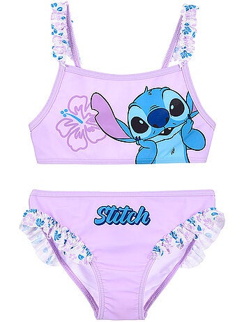 Fato de banho 2 peças lilo & stitch roxo menina | licença oficial