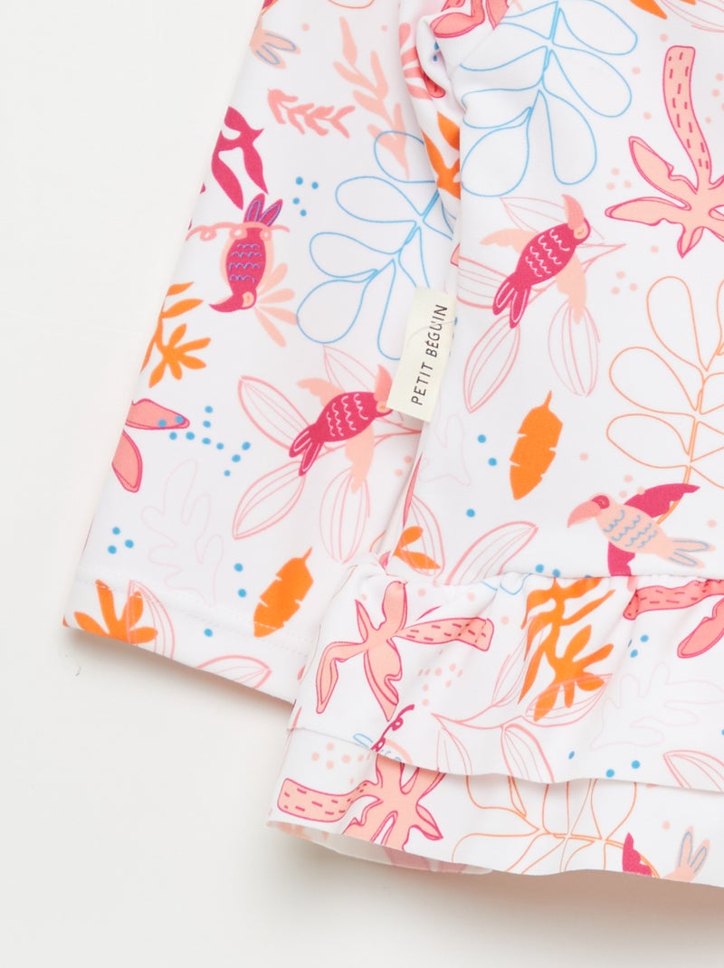 Fato de banho 2 peças 'Petit Béguin' T-shirt + cueca Coral - Kiabi