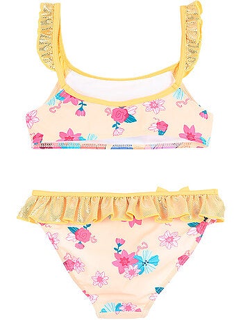 Fato de banho 2 peças princesas disney amarelo menina | licença oficial