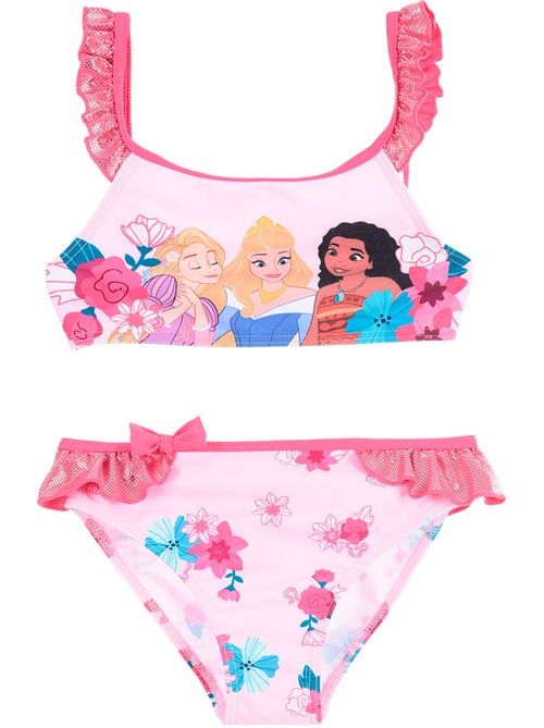 Fato de banho 2 peças princesas disney rosa fúcsia menina | licença oficial - Kiabi