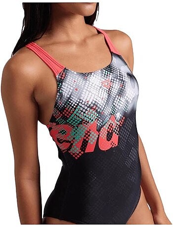 Fato de banho arena splash point preto para menina