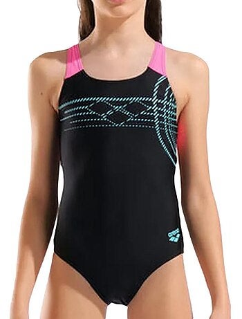 Fato de banho arena sunrise preto para menina