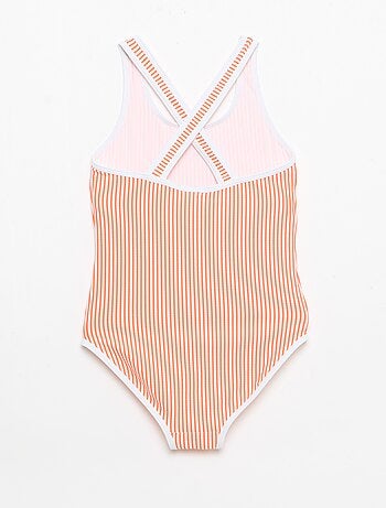 Fato de banho às riscas