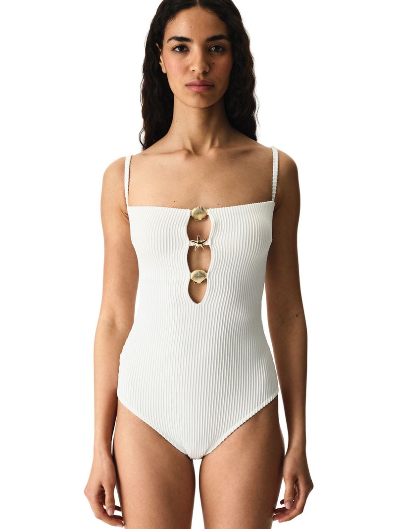 Fato de banho bandeau kea de mulher penti Branco - Kiabi