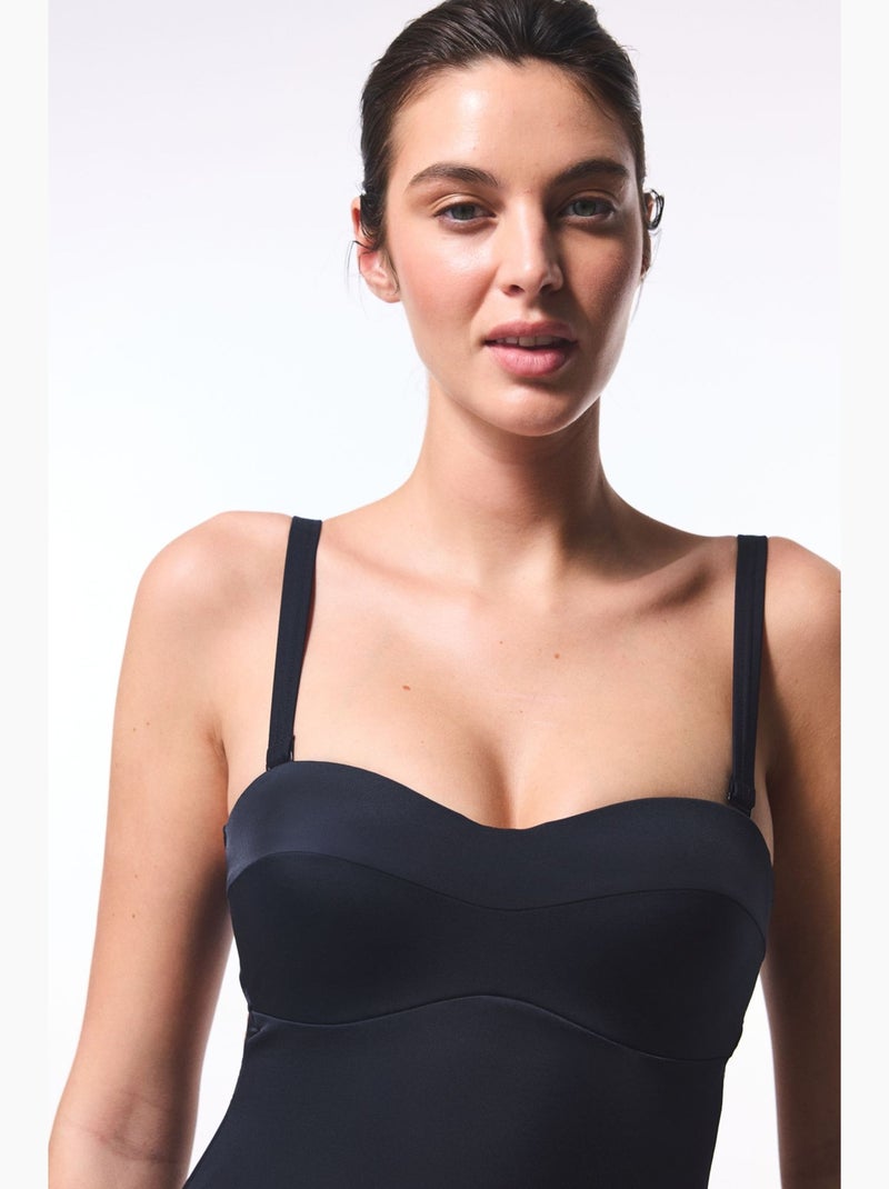Fato de banho basic new lotus com corpete penti Preto - Kiabi
