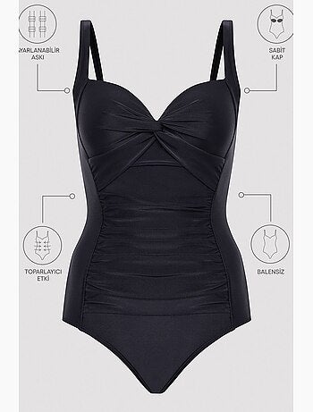 Fato de banho basic shirred korseli penti