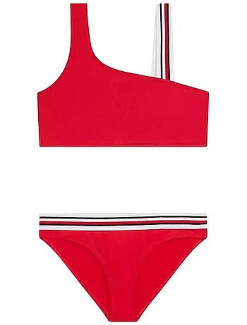 Fato de Banho Bikini de Um Ombro Vermelho para Menina Tommy Hilfiger