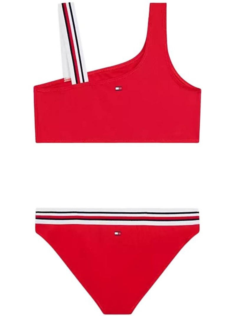 Fato de Banho Bikini de Um Ombro Vermelho para Menina Tommy Hilfiger Vermelho - Kiabi