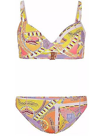 Fato de banho biquíni o'neill julia rita rosa/amarelo para mulher