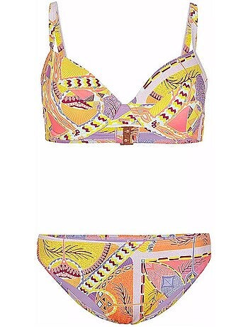 Fato de banho biquíni o'neill julia rita rosa/amarelo para mulher