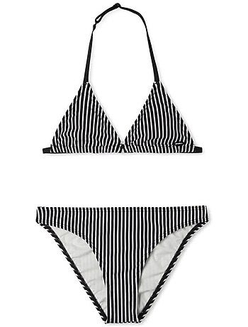 Fato de banho biquíni o'neill venice para menina em preto e branco