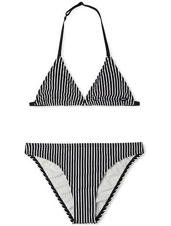 Fato de banho biquíni o'neill venice para menina em preto e branco