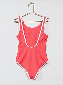 Fato de banho canelado estampado - Kiabi